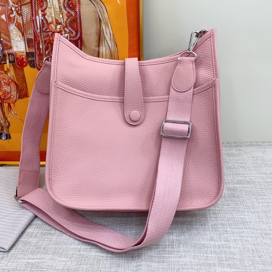 Hermes Evelyne III 29 Bag Pink With Silver-Toned Hardware For Women, Women's Shoulder And Crossbody Bags 11.4in/29cm - Image 3