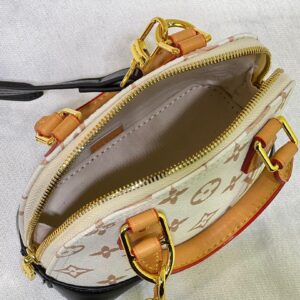 Alternative view of Louis Vuitton Nano Alma Top Handle Bag 7.1in/ 18cm White/ Brown Gold Hardware For Women M46895