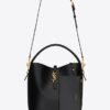 Saint Laurent Le 37 Crossbody Bag 9.8in/ 25cm Black Gold Hardware For Women 7428282R20W1000 - Image 7