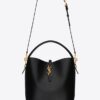Saint Laurent Le 37 Crossbody Bag 9.8in/ 25cm Black Gold Hardware For Women 7428282R20W1000 - Image 4