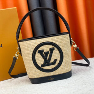 Louis Vuitton Petit Bucket Raffia Beige For Women ‎9.4in/24cm LV M59961
