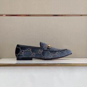 Alternative view of Gucci Men's Jordan GG Velvet Loafer Blue For Men 430088-9TI90-4286