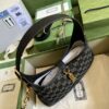 Gucci Jackie 1961 Small Shoulder Bag Black And Ivory GG Denim Jacquard For Women 11in/28cm 678843 UN3AG 1294 - Image 4