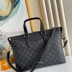 Louis Vuitton Briefcase Explorer Monogram Eclipse Canvas For Men, Men's Bags, Shoulder And Crossbody Bags 15.4in/39cm LV M40566