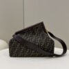 Fendi First Large Brown Canvas For Women, Women's HandBags, Shoulder And Crossbody Bags 12.6in/32cm FF 8BP129