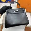Hermes Kelly 25 Black Bag For Women, Women's Handbags, Shoulder Bags 10in/25cm - Image 6