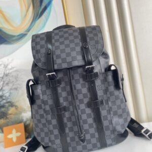 Louis Vuitton Christopher PM Damier Graphite For Men, Men's Bags, Men's Backpack 17.3in/44cm LV N41379