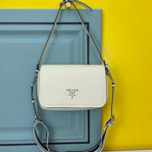 Prada Shoulder Bag White For Women, Women's Bags 9in/23cm 1BD314_2DKV_F0009_V_3OO