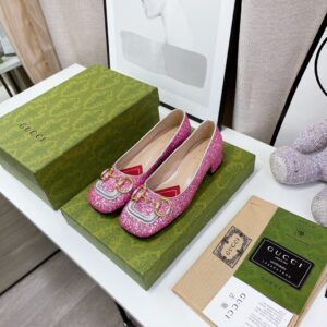 Alternative view of Gucci Lovelight Crystal Ballet Flats With Horsebit Silver For Women GG