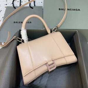 Balenciaga Hourglass Small Handbag In Beige, For Women, Women's Bags 9in/23cm