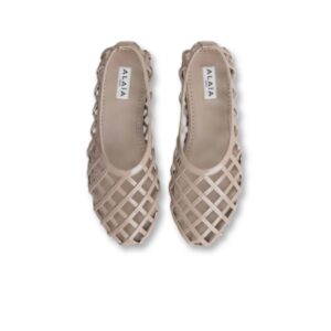 Alaia Case Ballet Flats In Grege Patent For Women - AA3A045CK212 - 824