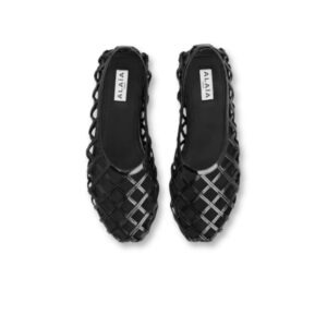 Alaia Case Ballet Flats In Black Patent For Women - AA3A045CK212 - 999