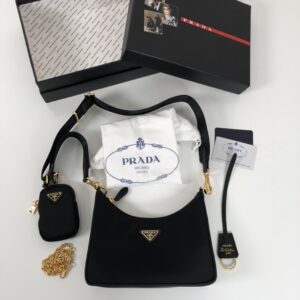 Alternative view of Prada Re-Edition 2005 Re-Nylon Bag Black For Women, Women's Bags 8.6in/22cm 1BH204_R064_F0632_V_V9L
