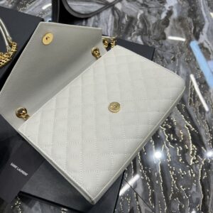 Alternative view of Saint Laurent Envelope Medium Chain Bag White For Women, Women's Bags 9.4in/24cm YSL