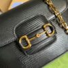 Gucci Horsebit 1955 Lizard Mini Bag Black For Women, Women's Bags 8in/20cm GG - Image 7