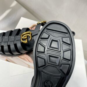 Alternative view of Gucci Men's Rubber Buckle Strap Sandal Black For Men 463463 J8700 1000
