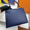 Hermes Kelly 28 Sellier Epsom Blue Bag For Women, Women's Handbags, Shoulder Bags 11in/28cm - Image 4