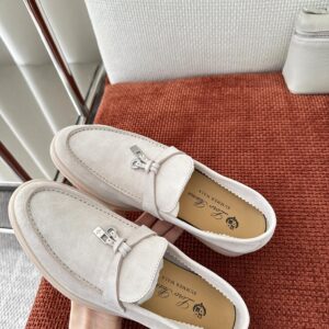 Alternative view of Loro Piana Summer Charms Walk Loafers Powder Pearl For Women - FAE5444 A760