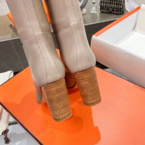 Alternative view of Hermes High Heel Boots Beige For Women 3.54in/9cm
