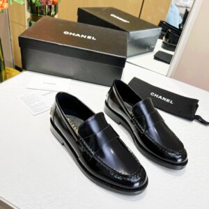 Chanel Women's Loafers Black For Women 1.2 in/3cm