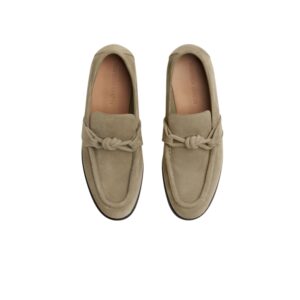 Bottega Veneta Astaire Suede Loafer Taupe For Men - 796445V3XR01510