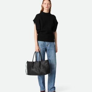 Alternative view of Bottega Veneta Pinacoteca Medium Top Handle Bag 16.9in/ 43cm Black Gold Hardware For Women 817166V5AG11206