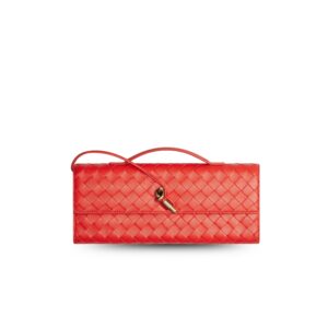 Bottega Veneta Andiamo Clutch Cherry Tomato For Women 31cm/12.2in 741511VCPP36529