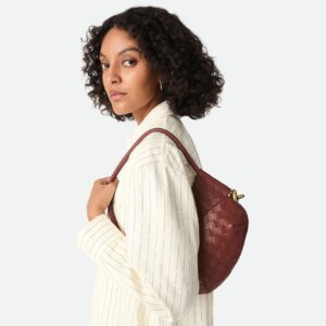 Alternative view of Bottega Veneta Baby Solstice Shoulder Bag 11in/ 28cm Sapele Gold Hardware For Women 796378VCPP12506
