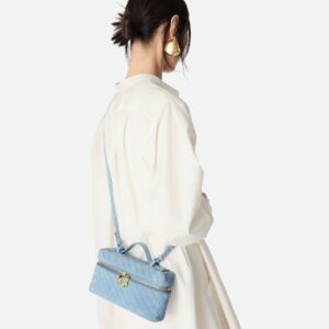 Alternative view of Bottega Veneta Bang Bang Vanity Case 8.7in/ 22cm Ice Gold Hardware For Women 789109V1QE71729