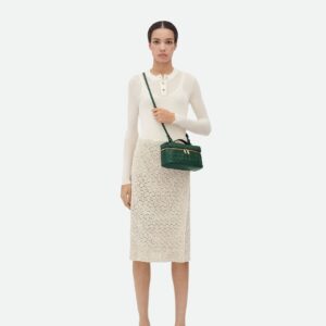 Alternative view of Bottega Veneta Bang Bang Vanity Case 9.1in/ 23cm Emerald Green Gold Hardware For Women 789109V3IV13049
