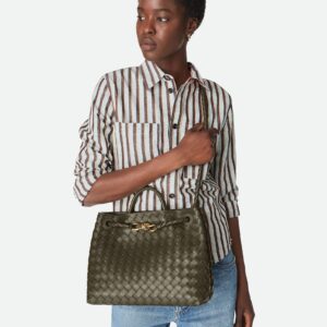 Alternative view of Bottega Veneta Andiamo Medium Top Handle Bag 12.6in/ 32cm Cypress Gold Hardware For Women 766016VCPP13231