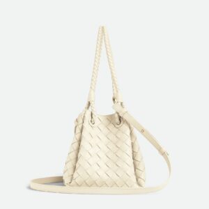 Alternative view of Bottega Veneta Parachute Medium Shoulder Bag 11.6in/ 29.5cm Sea Salt Gold Hardware For Women 835921VCPPT9195