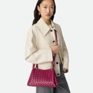 Alternative view of Bottega Veneta Parachute Medium Shoulder Bag 11.6in/ 29.5cm Cinnabar Gold Hardware For Women 835921VCPPT5568