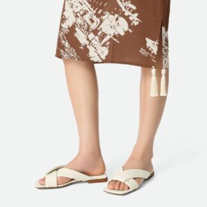 Alternative view of Bottega Veneta Riva Flat Mule Sea Salt For Women 827569V3H909031