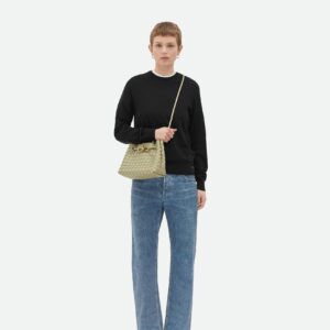 Alternative view of Bottega Veneta Andiamo Small Top Handle Bag 9.8in/ 25cm Travertine Gold Hardware For Women 766014VCPP12943