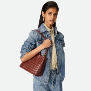 Alternative view of Bottega Veneta Andiamo Small Top Handle Bag 9.8in/ 25cm Sapele Gold Hardware For Women 766014VCPP12507