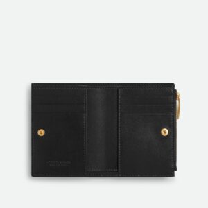 Alternative view of Bottega Veneta Small Bi-Fold Wallet Black For Women 9cm/3.5in 742330VCPP38425