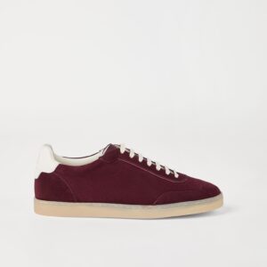 Alternative view of Brunello Cucinelli Washed Suede Amaranth Sneakers For Men - 252MZUSGGJ336