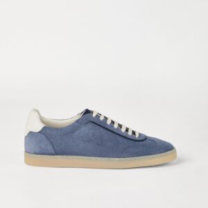 Alternative view of Brunello Cucinelli Washed Suede Azure Sneakers For Men - 252MZUSGGJ336