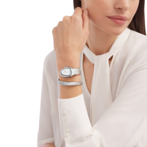 Alternative view of Bvlgari Serpenti Tubogas Watch Silver Toned White Dial 35mm For Women 101816