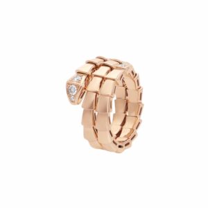 Bvlgari Serpenti Viper Ring Rose Gold For Women 357867