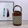 Gucci Horsebit 1955 Small Bucket Bag In GG Supreme Canvas Brown For Women 7.5in/19cm GG 637115 92TPG 8563 - Image 4