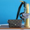 Louis Vuitton Pochette Felicie Strap & Go Wallet Shoulder Bag 6.7in/ 17cm Khaki Green Monogram Canvas Gold Hardware For Women M80091 - Image 3