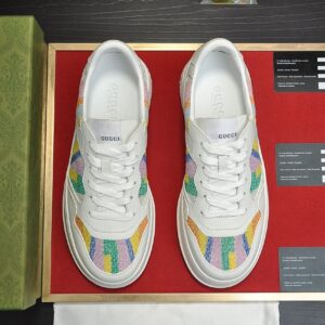 Alternative view of Gucci Men's Sneaker With Pale Rainbow White For Men ‎669582