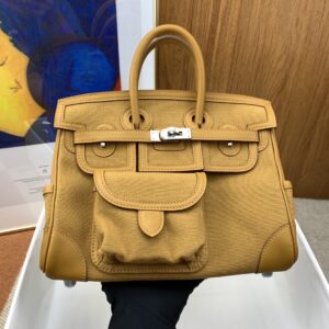 Alternative view of Hermes Birkin Cargo 25 Top Handle Bag 9.8in/ 25cm Beige Silver Hardware For Women