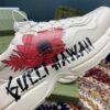 Gucci Men's Rhyton Sneakers With Gucci Hawaii Poppy Print White Ivory For Men 631708-DRW00-9522 - Image 3