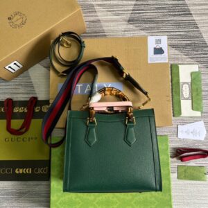 Alternative view of Gucci Diana Medium Tote Bag Green For Women, Women's Bags 11in/27cm GG ‎