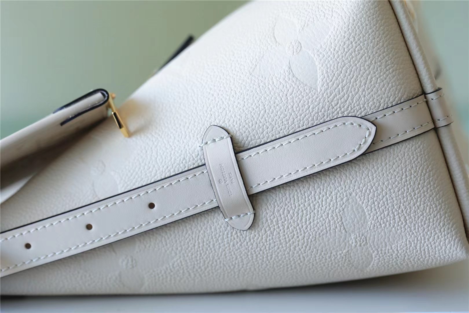 Louis Vuitton CarryAll PM Shoulder Bag 11.6in/ 29.5cm White Gold Hardware For Women