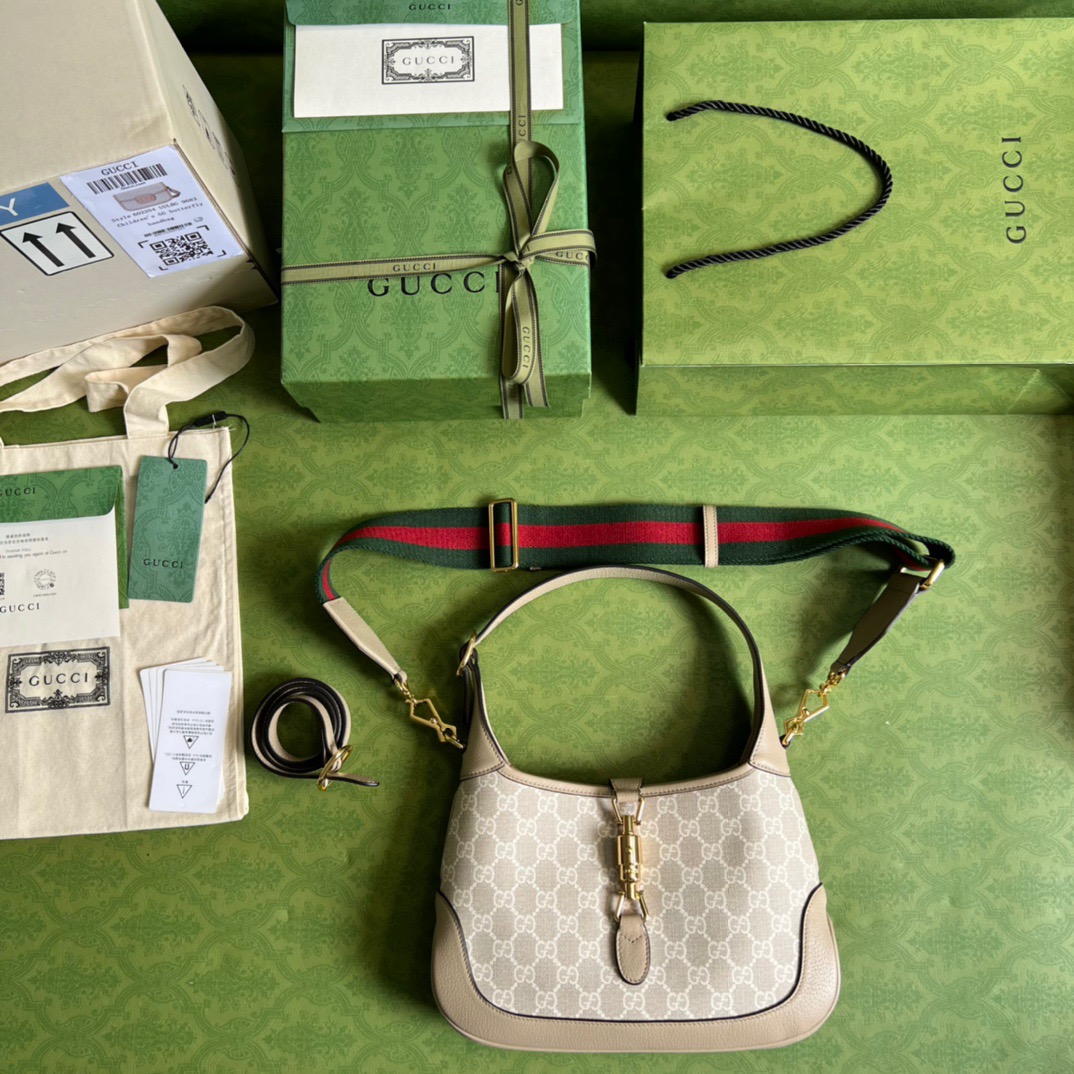 Gucci Jackie 1961 Small GG Shoulder Bag Beige For Women, Women's Bags 11in/28cm GG 678843 UULAG 9682 - Image 4