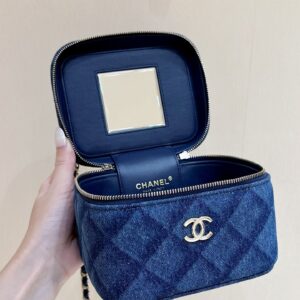 Alternative view of Chanel CC Denim Vanity Bag Dark Blue For Women 5.9 in / 15 cm